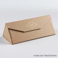 Vente en gros de boîte d'emballage de lunettes en papier avec logo personnalisé étuis à lunettes pliants triangulaires pour hommes et femmes étui à lunettes plié gaufrage