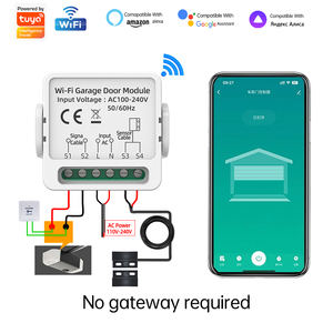 SIXWGH WiFi Smart Garage Door Abridor Controlador Interruptor Tuya Google Home <span class=keywords><strong>Alexa</strong></span> Control de voz Smart Life Control remoto para hoteles - Product Image 4