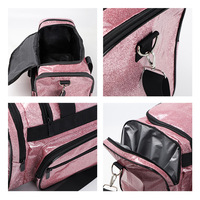 Sac de sport scintillant personnalisé grande capacité, sac de voyage brillant, sac de sport de nuit, sac à bandoulière réglable