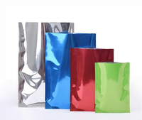 Sacs d'emballage alimentaire en plastique thermoscellables de différentes couleurs, sachets en aluminium à trois côtés scellés pour le stockage
