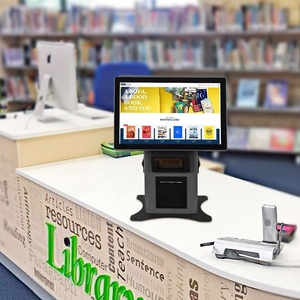 Book Check and Return Kiosk <b>With</b> Capacitive Touch Screen RFID ID Card Reader Keypad Customer Self-service Kiosk in Library - Product Image 1