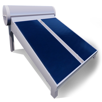 Chauffe-eau solaire modulaire non motorisé 150L, options pressurisées et à plaques plates, économie d'énergie pour usage domestique extérieur