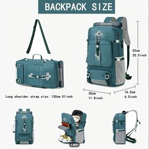 กระเป๋าเป้สะพายหลังผู้ชายความจุขนาดใหญ่ USB กันน้ำ ขยายได้ กระเป๋าเดินทางขึ้นเครื่องบิน อัพเกรดสำหรับการเดินทางที่สะดวกสบาย - Product Image 3