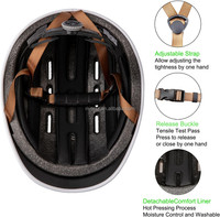 Casque de protection OEMN en ABS+EPS certifié CE de haute qualité, forme ergonomique, boucle à dégagement rapide, 8 aérations, pour la conduite en rivière, trottinette électrique et skateboard