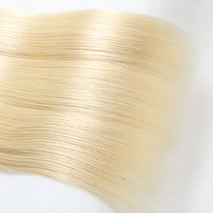 Fornitore all'ingrosso di fasci di <span class=keywords><strong>capelli</strong></span> umani <span class=keywords><strong>biondi</strong></span> vergini grezzi vietnamiti 613 <span class=keywords><strong>a</strong></span> doppia trama, con cuticole allineate - Product Image 4