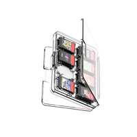 Boîte de rangement magnétique transparente double couche grande capacité pour cartes de jeu Nintendo Switch 2, 16 emplacements