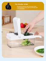 Keukenaccessoires 26-delige handmatige mandoline van roestvrij staal, fruit- en groentesnijder, aardappelschiller, uienhakker, groentesnijder