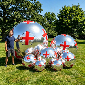 Balón de Fútbol Inflable Gigante con Espejo, Hermético, con Impresión de Bandera Nacional, Esfera Inflable con Bandera de Equipo de la Copa Mundial para Decoración - Product Image 4