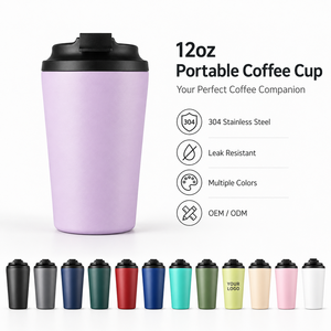 12oz Custom 304 Stainless Steel Double Walled Insulated Vacuum Powder Coated Coffee Mug For Laser Engraving Uv Printing - Product Image 1