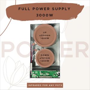Placa de Cocción Eléctrica de Vitrocerámica con Calentamiento por Infrarrojos de 3000W, 220V, con Halógeno Integrado, Tipo Domino, para Cocina Doméstica, Venta al por Mayor de Fábrica - Product Image 3