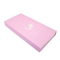 Petite grande boîte d'emballage en papier pour cils de couleur rose et noir Coffrets cadeaux à fermeture magnétique