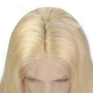 Peluca de Cabello Humano 100% Virgen Brasileño, Liso Rubio 613, de 44 Pulgadas, con Encaje Completo - Product Image 4