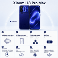Dernière sortie des nouveaux modèles originaux Xiaomi 18 Pro Max 5G Smartphone Octa Core 100W Charge rapide Caméra LEICA XIAOMI 18pro max