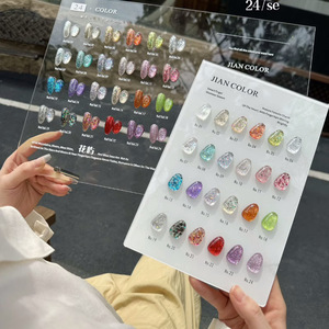 JIAN Set de 24 Colores de Esmalte de Gel Reflectante Neón Brillante, Marca Privada OEM, Purpurina Diamante, Esmalte de <span class=keywords><strong>Uñas</strong></span> de Gel UV Disco, Suministros - Product Image 5