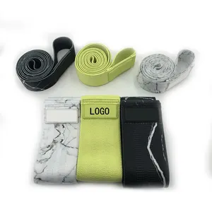 2024 новый высококачественный полиэстеровый материал ткань для упражнений эластичные набедренные ленты мраморная лента