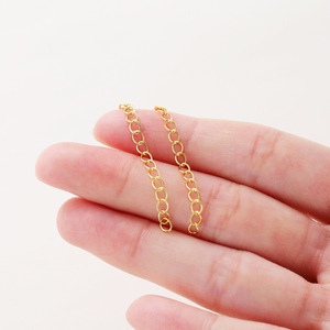 Gold Plated <b>Chain</b> Extension 5cm 3.6mm 2.8mm For Bracelet Making Jewelry Findings - Product Image 3