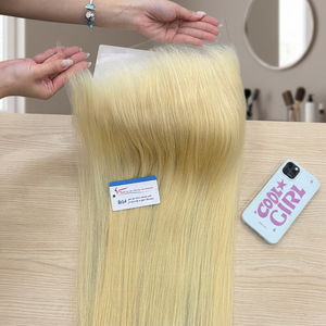 ท็อปเปอร์ผมแท้ 100% คุณภาพดีที่สุด 613 สีตรงธรรมชาติ  แบบ HD Lace Frontal  เงางาม นุ่มสลวย  ถักปมแน่น  พร้อมส่ง - Product Image 1