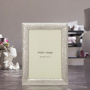 Marco de Fotos de Metal Plateado Texturizado, Marco Decorativo de Pared, Marco de Hierro Moderno con Relieve para Decoración del Hogar - Product Image 3