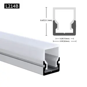 9*11,1mm LED-Streifen Aluminium profil Fabrik Aluminium-LED-Streifen kanal mit Abdeckung für Gehäuse dekoration
