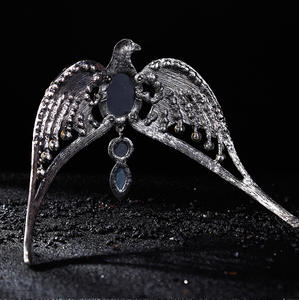 Nouveaux accessoires élégants en cristal argenté plaqué, inspirés de la couronne perdue de Ravenclaw, de la série Harry Potter. - Product Image 2