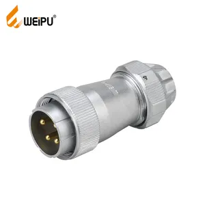 WEIPU cable connector WS series 2/3/4/5/7/10PIN electrical metal plug 16mm 20mm circular connector