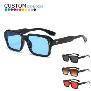 New Trendy Fashion Men Rivet Retro <b>Sunglasses</b> Personality Vintage Luxury Women Small <b>Square</b> <b>Sunglasses</b> - Product Image 1