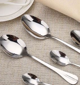 Manufacturer Wholesale Kitchen Eating Rice Soup Dessert Rice Soup Salad Silverware Tablespoon Cutlery <b>Coffee</b> <b>Spoon</b> Dinner <b>Spoon</b> - Product Image 4