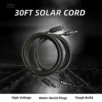 Câble d'extension solaire 30A MC4 vers MC4, fil PV avec isolation XLPE étanche, connecteurs mâle-femelle pour usage industriel