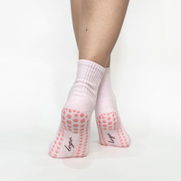 Chaussettes de Pilates personnalisées antidérapantes avec logo, respirantes pour femmes