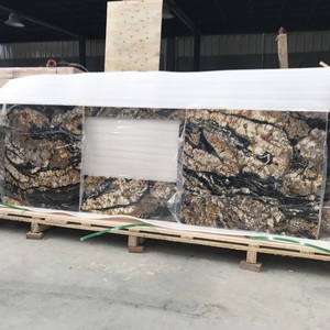 Nhà hàng thanh truy cập hàng đầu slab Đen Granite với vàng tĩnh mạch tự nhiên Nero núi lửa Granite slab giá - Product Image 6