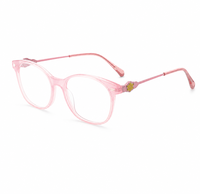Montures Optiques Rondes pour Enfants 03007 avec Charnière à Ressort, Lunettes Flexibles pour Filles et Garçons, Mignonnes, pour Usage Quotidien en Classe