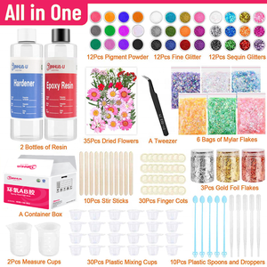 <span class=keywords><strong>Kit</strong></span> de <span class=keywords><strong>resina</strong></span> <span class=keywords><strong>epoxi</strong></span> para <span class=keywords><strong>principiantes</strong></span>, con purpurina de <span class=keywords><strong>resina</strong></span> y accesorios - Product Image 3