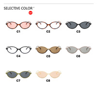 UNOC-Lunettes de soleil de luxe vintage 2024 à petite monture pour hommes et femmes, verres en acrylique à monture verte et grise, protection UV400
