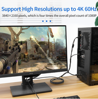 Câble de connectivité ULT-unite 2m pour 4K 60Hz avec connecteur plaqué or, boîtier en alliage d'aluminium et blindage combiné