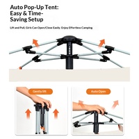 Tente-barnum 2-en-1 pour camping extérieur, entièrement automatique, ouverture rapide, pliable, imperméable, en tissu Oxford, toutes saisons