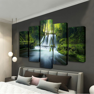 Affiches Paysagères <span class=keywords><strong>Coucher</strong></span> <span class=keywords><strong>de</strong></span> <span class=keywords><strong>Soleil</strong></span> pour Chambre d'Enfant, Impressions Florales sur Toile, Lot <span class=keywords><strong>de</strong></span> 5 Pièces, Décoration Murale Artistique - Product Image 3