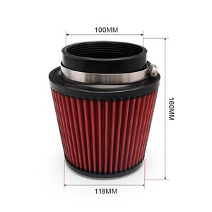 FOR Mushroom <b>Head</b> <b>Air</b> Filter 76MM 100MM Red High Flow For Car Tuning Upgrade - Product Image 2