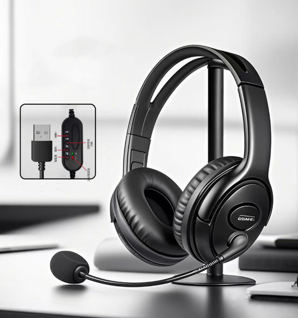Factory Wholesale Headphone Headphones with Wire Support OEM Logo 3.5MM  Plug Headset Stereo Headphones