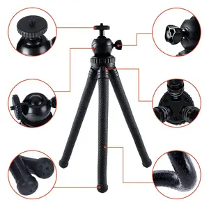 Silicone Flexible mini tripod holder Action camera Travel stents Camera Phone Tripod for Canon & Gopro Action camera& iPhone