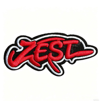 Patch brodé personnalisé en lettres rouges, fait main, avec mots, mini, drôle, de qualité supérieure, logo brodé