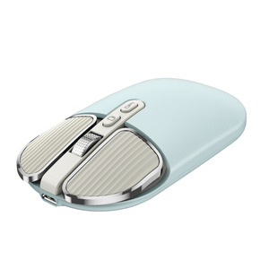 Mouse nirkabel Bluetooth 2.4G, Mouse nirkabel Bluetooth Mode ganda LED Backlit ergonomis nyaman plastik koneksi USB untuk komputer Laptop - Product Image 5