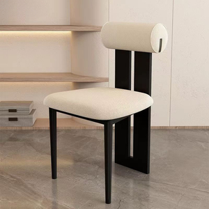 Fauteuil de Salon Haut de Gamme <span class=keywords><strong>Hans</strong></span> <span class=keywords><strong>Wegner</strong></span> en Tissu de Laine Beige et Pieds en Bois Massif, Pour Salle à Manger et Café, Modèle Hippo Noir - Product Image 5