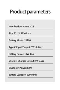 Produit en vente de PB37-2 avec logo banque d'alimentation personnalisée chargeur de selfie Bluetooth pour smartphones chargeur sans fil à appariement automatique - Product Image 5