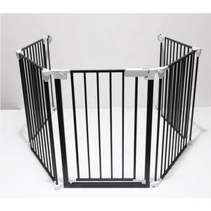 Barrière de sécurité pour chiens et animaux de compagnie à usage intérieur, ensemble multifonctionnel pour portes, escaliers, entrées, cheminée, en métal, parc pour bébé pliable 3 en 1 - Product Image 6