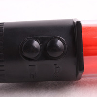 Sifflet magnétique LED rouge et bleu de 30 cm avec fonction de brise-vitre, son d'avertissement, modèle JT-048, pour situations d'urgence, incendie et circulation