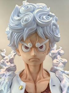Statue de Luffy grandeur nature 1:1, Gear 5 <span class=keywords><strong>Nika</strong></span>, One Piece, sculpture en résine, figurine de l'Action Dieu du Soleil pour la décoration des parcs à thème - Product Image 2
