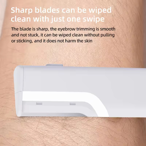 Nueva depiladora, maquinilla de afeitar para el vello facial, luz LED, recortadora eléctrica de cejas, removedor de vello facial corporal indoloro con cuchillas desmontables - Product Image 5