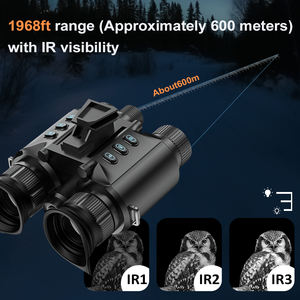 Jumelles numériques Z9158 avec zoom numérique 8X, résolution 4K, vision nocturne infrarouge, portée de 600 m, adaptateur de casque pour la chasse en plein air - Product Image 5