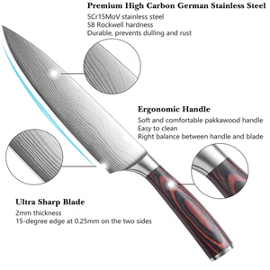 Chefs <strong>Knife</strong> <strong>Set</strong> Japanese High Carbon Stainless Steel Kitchen <strong>Sharp</strong> Kitchen <strong>Knife</strong> <strong>Set</strong> - Product Image 2