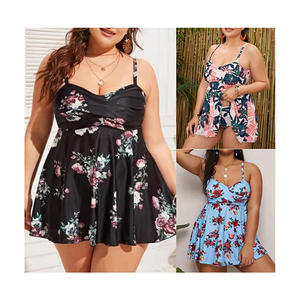 Traje de baño de talla grande con logotipo personalizado floral <span class=keywords><strong>Big</strong></span> Boob, traje de baño para mujer, ropa de playa para mujer - Product Image 3